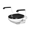 244210C Toiletbeugel-set hoogte 25 cm toiletzitting & deksel zwart RVS wit | incl. bevestiging