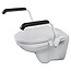 JadaCare Toiletbeugel-set  hoogte 25 cm  toiletzitting & deksel staal wit | incl. bevestiging