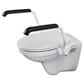 JadaCare Toiletbeugel-set  hoogte 25 cm  toiletzitting & deksel RVS wit | incl. bevestiging