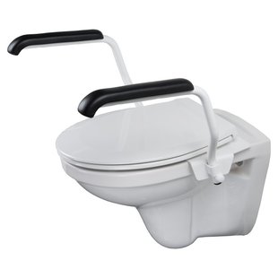 Toiletbeugelset h25cm zitting + deksel RVS wit | incl. bevestiging