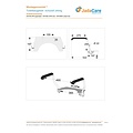 JadaCare Toiletbeugel-set  hoogte 25 cm  toiletzitting staal wit | incl. bevestiging