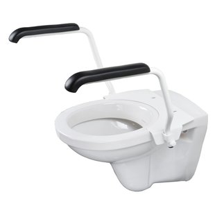 Toiletbeugelset h30cm staal wit