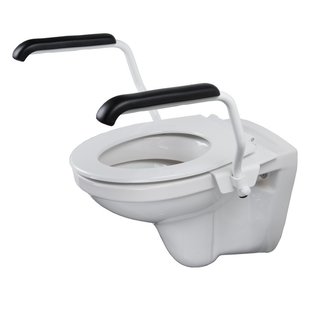 Toiletbeugelset h25cm zitting RVS wit | incl. bevestiging