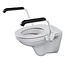 JadaCare Toiletbeugel-set  hoogte 25 cm  toiletzitting RVS wit | incl. bevestiging