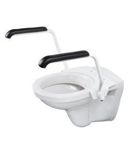 Toiletbeugelset h30cm RVS wit