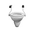 244101SC Toiletbeugelset versmald h25cm zitting staal wit | incl. bevestiging