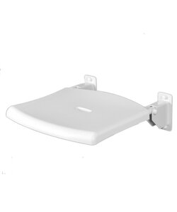 Douchezitting opklapbaar RVS wit