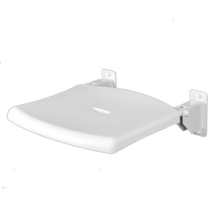 Douchezitting opklapbaar RVS wit