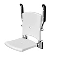 JadaCare Douchezitting opklapbaar rug/armleuning RVS gepolijst