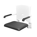 JadaCare Douchezitting opklapbaar softseat 5 cm Plus RVS wit