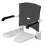 309010C Douchezitting U-uitsparing rug/arml. RVS wit/antraciet