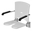 3091 Douchezitting U-uitsparing rug/arml. nokkenas RVS gepolijst