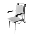 JadaCare Hangframe hoogte instelbare douchezitting RVS wit