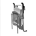 JadaCare Hangframe hoogte instelbare douchezitting RVS wit