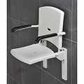 JadaCare Verstelrails voor douchezittingen hoog laag RVS wit