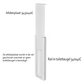 JadaCare Afdekplaat hoogte verstel rail toiletbeugel RVS wit