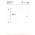 JadaCare Afdekplaat hoogte verstel rail toiletbeugel RVS wit
