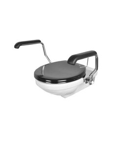 Toiletbeugelset RVS gepolijst soft close zwart