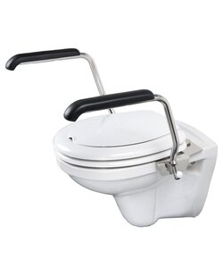 Toiletbeugelset duozitting/deksel RVS gepolijst | incl. bevestiging