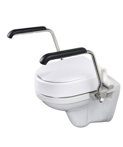 Toiletbeugelset 10cm vaste verhoger RVS gepolijst | incl. bevestiging