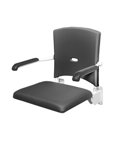 Douchezitting opklapbaar softseat 3 cm Plus RVS wit/antraciet