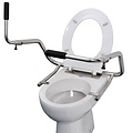 JadaCare Special -Steunbeugel toilet RVS gepolijst met toiletzitting en deksel