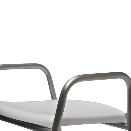 JadaCare Douchekruk hoogte verstelbaar RVS glasparel gestraald wit zitdeel