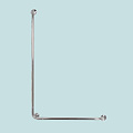 JadaCare Hoekwandbeugel / glijstang 90°  links/rechts 110 x 70 RVS gepolijst
