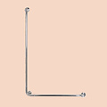JadaCare Hoekwandbeugel / glijstang 90°  links/rechts 110 x 70 RVS gepolijst