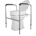 JadaCare Toiletframe RVS geglaspareld vaste verhoger 10 cm