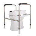 JadaCare Toiletframe RVS geglaspareld vaste verhoger 10 cm