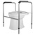 JadaCare Toiletframe met zitting wit RVS geglaspareld