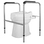 JadaCare Toiletframe RVS geglaspareld met verhoger 5 cm