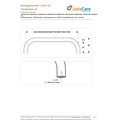 JadaCare Beugel verdekte bevestiging 150 cm RVS gepolijst