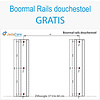 Boormal rails douchestoel | GRATIS