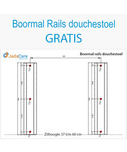 Boormal rails douchestoel | GRATIS