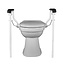 JadaCare Toiletbeugelset met vaste steunpoten h25cm RVS wit