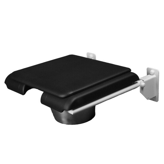JadaCare Douchezitting U-uitsparing geleide rails RVS wit