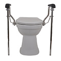 JadaCare Toiletbeugelset met instelbare steunpoten h25cm RVS gepolijst