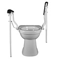 JadaCare Toiletbeugelset met instelbare steunpoten h25cm RVS wit