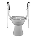 JadaCare Toiletbeugelset met instelbare steunpoten h25cm RVS wit