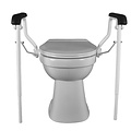 JadaCare Toiletbeugelset met instelbare steunpoten h25cm RVS wit