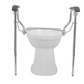JadaCare Toiletbeugelset met instelbare steunpoten h25cm RVS gepolijst