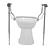 JadaCare Toiletbeugelset instelbare steunpoten h25cm RVS gepolijst