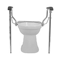 JadaCare Toiletbeugelset met vaste steunpoten h25cm RVS gepolijst