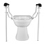 JadaCare Toiletbeugelset met vaste steunpoten h25cm RVS wit