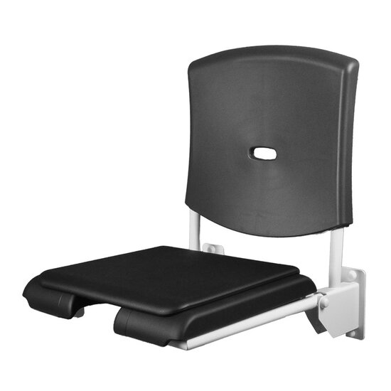 JadaCare Douchezitting Ω-uitsp. geleide rails rug RVS wit/zwart/antraciet