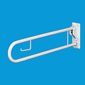JadaCare Toiletbeugel opklapbaar 75 cm + closetrolhouder RVS wit