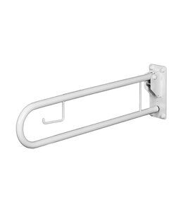 Toiletbeugel 75 + closetrolhouder staal wit