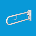 JadaCare Toiletbeugel opklapbaar 60 cm + closetrolhouder RVS wit